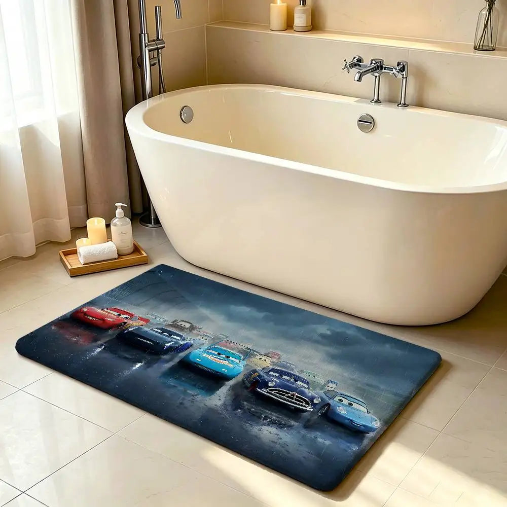 Anime-L-lightning-M-mcqueenS Cool Carpet Bathroom Anti-slip Mat Door Mat Home Decoration Mat Entrance Door Mat Scratch-resistant