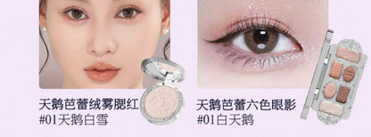 Flowerknows Gift Box Makeup Set Little Angel Full Box Lip Glaze Blusher Shell Jewelry Flower Know Birthday Gift Kit