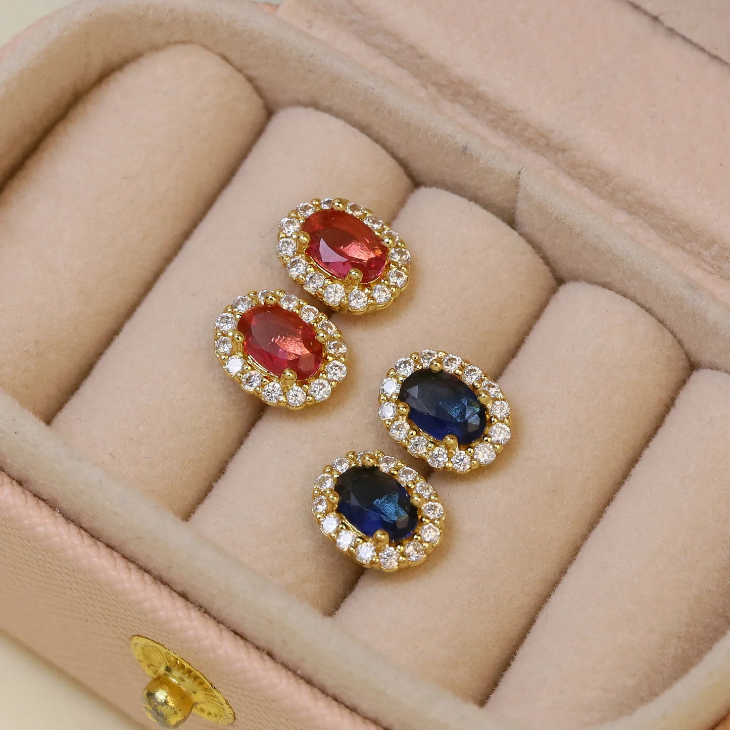 Colorful 12 Month Birthstone Rhinestone Stud Earrings For Women Crystal Ladies Fashion Weddings Banquet Jewelry Accessories