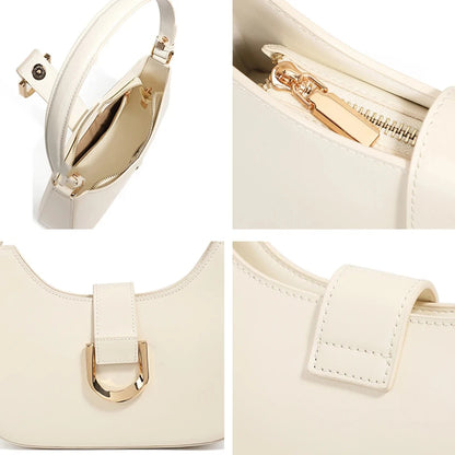 Elegant PU Crescent Shoulder Bags for Women 2025 Luxury Designer Crossbody Purse Underarm Ladies Handbags