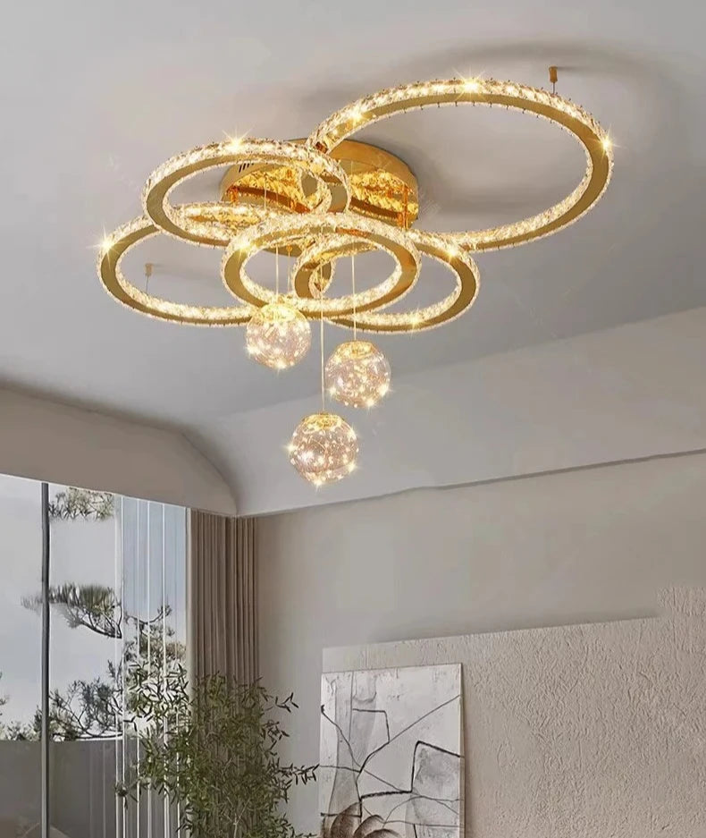 Modern Led Ceiling Lights Home Decor Pendant Light Lamps for Living Room Led Chandeliers Indoor Lighting Gold Hanging Light