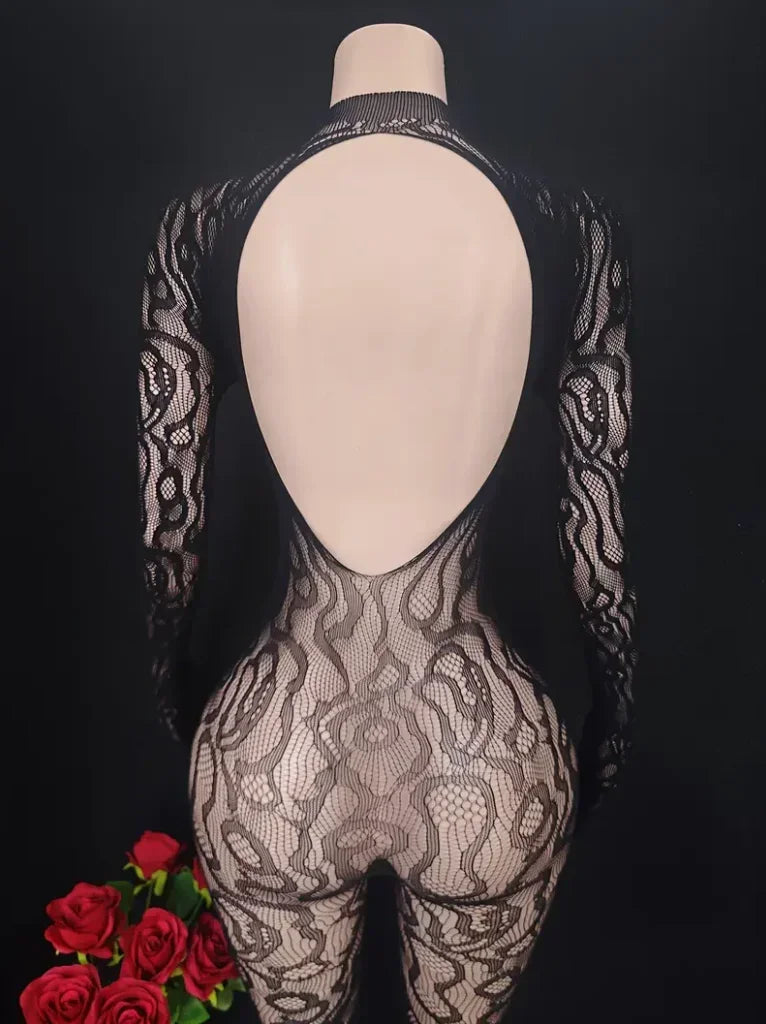 Hot Sexy Leopard Fishnet Bodysuit Women Sexy Lingerie Porn Roleplay Outfits Full Bodystockings Lace Underwear Fashion Jumpsuit