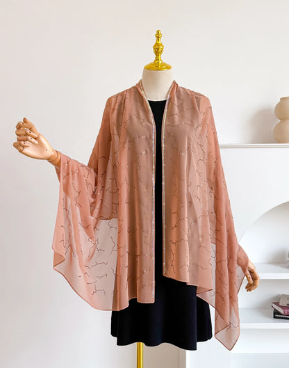 Spring Summer Chiffon Outer Wear Sunscreen Shawl Women Sun Clothing Sun Protection Air-Conditioning Cloak Lace Thin Scarf
