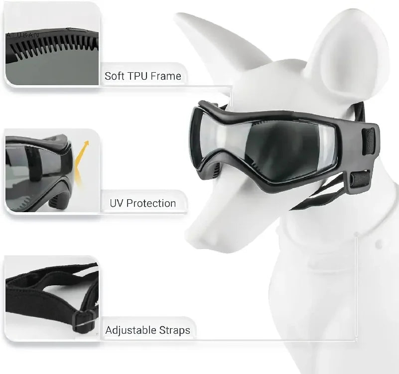 Dog Helmet and Dog Goggles for Small Dogs-Pet Motorcycle Helmet Hat with Ear Holes Adjustable Straps for Puppy Riding