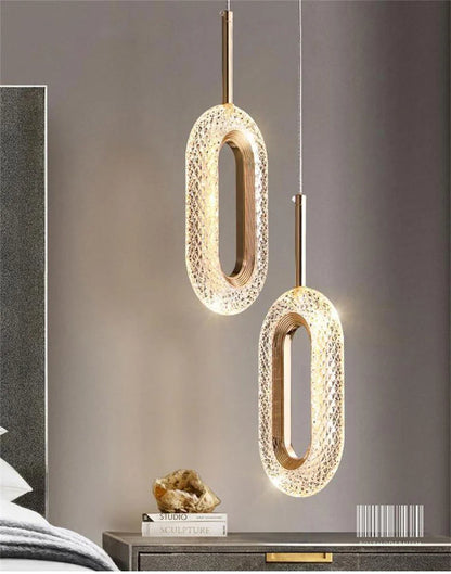 Nordic Ring LED Pendant Lights Indoor Hanging Lamp Room Decor For Bedside Bedroom Living Room Modern Pendant Lamp