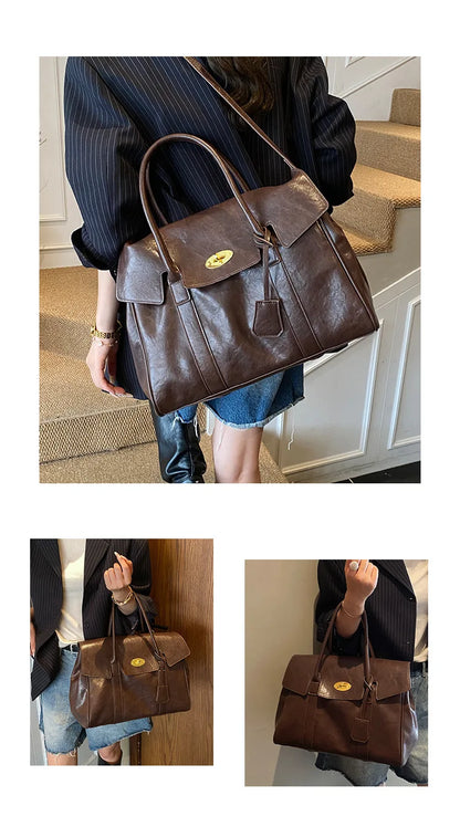 Fashion Women's High-quality Pu Leather Handbag 2026 New Business Large Capacity Commuter Shoulder Crossbody Bags for Women