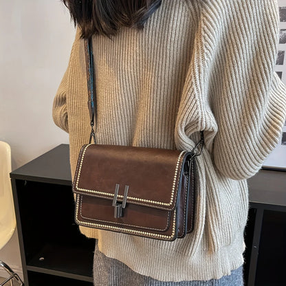 Mini Cross-Body Bags for Women, Adjustable Strap, Small Square Design Purse, Fashion Shoulder Bag, New Designer Mini Leather Bag