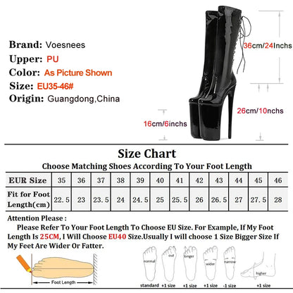 26cm High Heels Mid-Calf  Red Black Women Boots Round Head Rear Strap Pole Dance Shoes Fashion Sexy Roman Style bota feminina