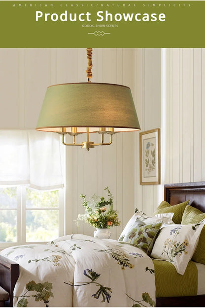 Modern Ceiling Chandeliers Stylish Simplicity Nordic Fabric Lampshade Living Room Dining Bedroom Home Decor Lightings Led Lights