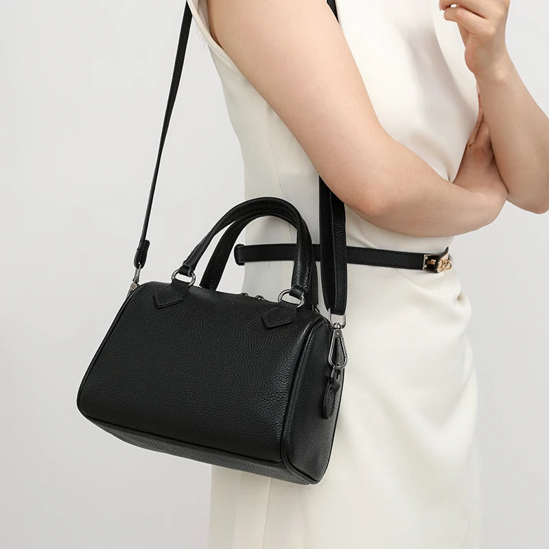 100% Genuine Leather Tote Bag Women Bags Designer Cowhide Luxury Handbags Ladies Shoulder Crossbody Bags Commuting Messenger Sac