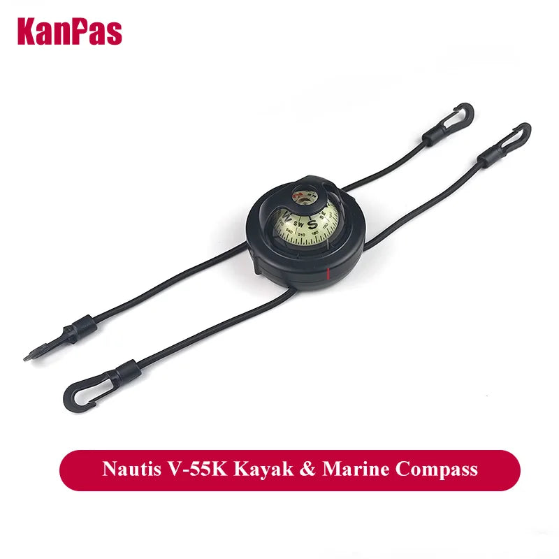KANPAS Kayak Compass, Luminous Marine Compass for Boat Canoe SUP Jet Ski, Battery-Free Night Reading Navigation Compass V-55K
