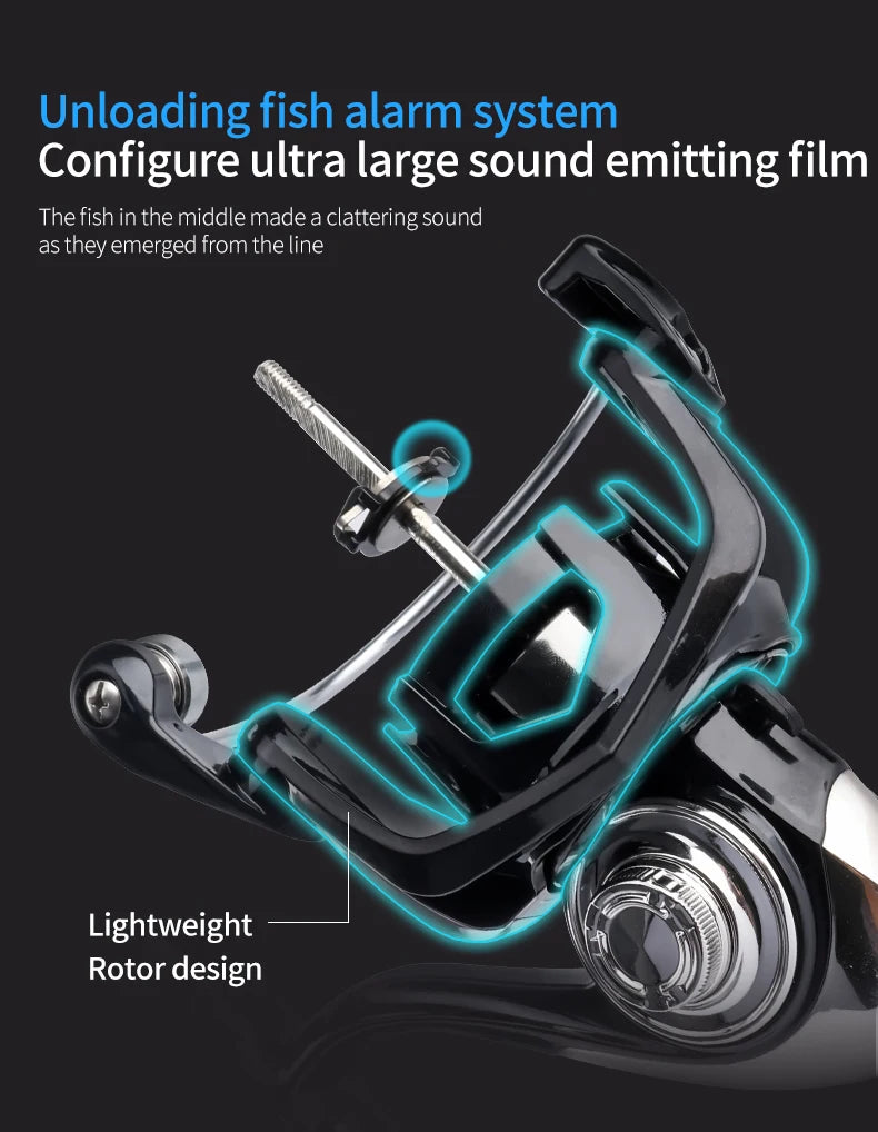 DEUKIO New Arrival Saltwater Fishing Reel Spinning Reels 2000-7000 3+1BB 5.2:1 Max Drag 15KG Water-Proof Reels