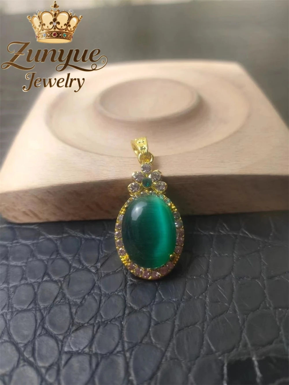 Natural Colorful Cat's Eye Stone Pendant Necklace Elegant Fashion Daily Wear Luxury Quality Fine Jewelry For Women Unisex Gift
