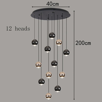 Modern Crystal stair chandelier lights indoor lighting Ceiling lamp hanging light led Chandeliers for living room indoor lightin