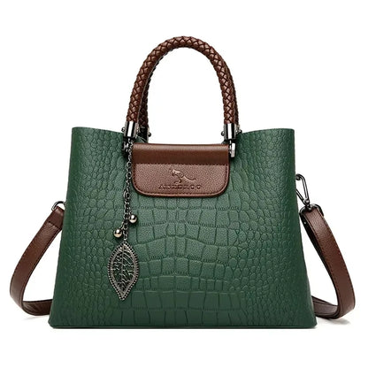 Genuine Soft Pu Leather Handbags for Women Vintage Shoulder Tote Bag Luxury Designer Ladies Large Capacity Purse Bags Sac A Main