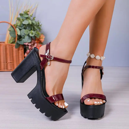 Luxury Super High Heels Women's Shoes 2026 New Fashion Elegant High Heel Sandals Slides Women Summer Peep Toe Platform Sandal
