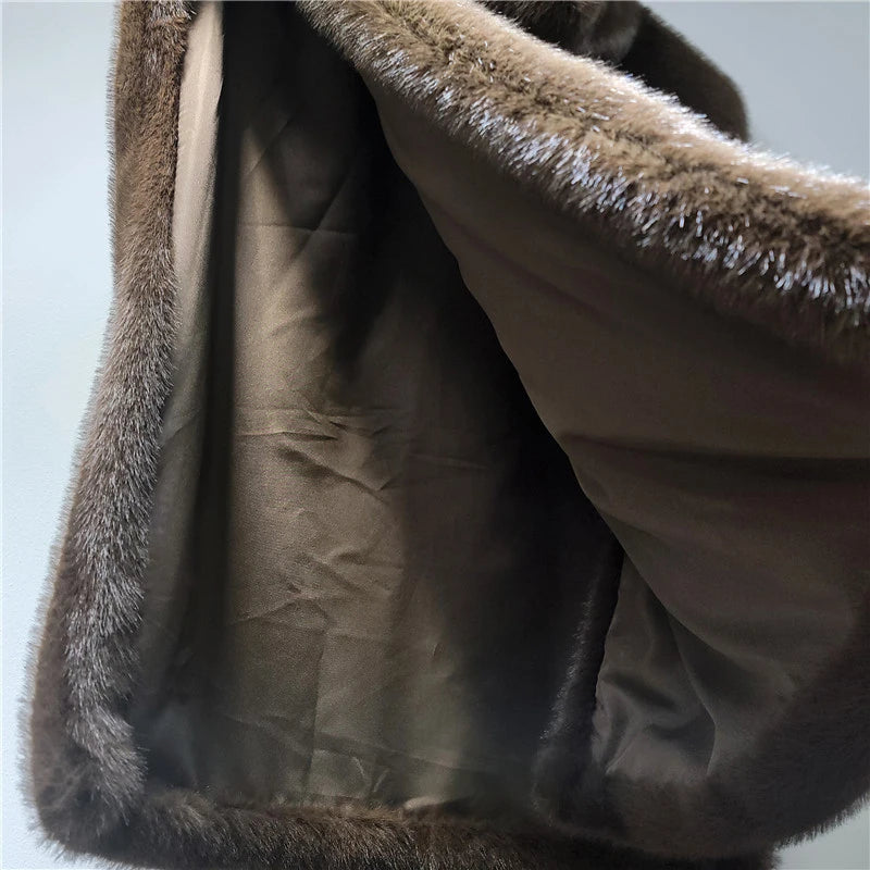 DEAT 2025 Autumn Winter New High Quality Soft Fur Vest For Women Imitation Mink Fur Sleeveless Fur Tank Top Female 11A07795
