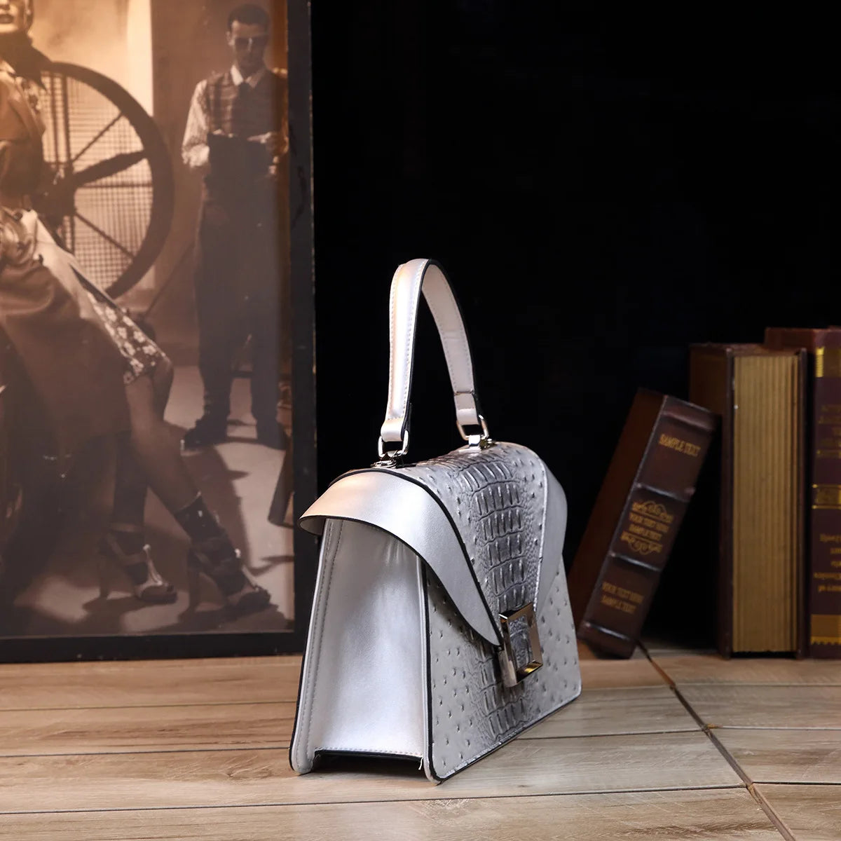 Luxury Designer Brand New Cowhide High Quality Crocodile Print Handbag Women's Fashion Single Shoulder Crossbody Bag Hot Sale
