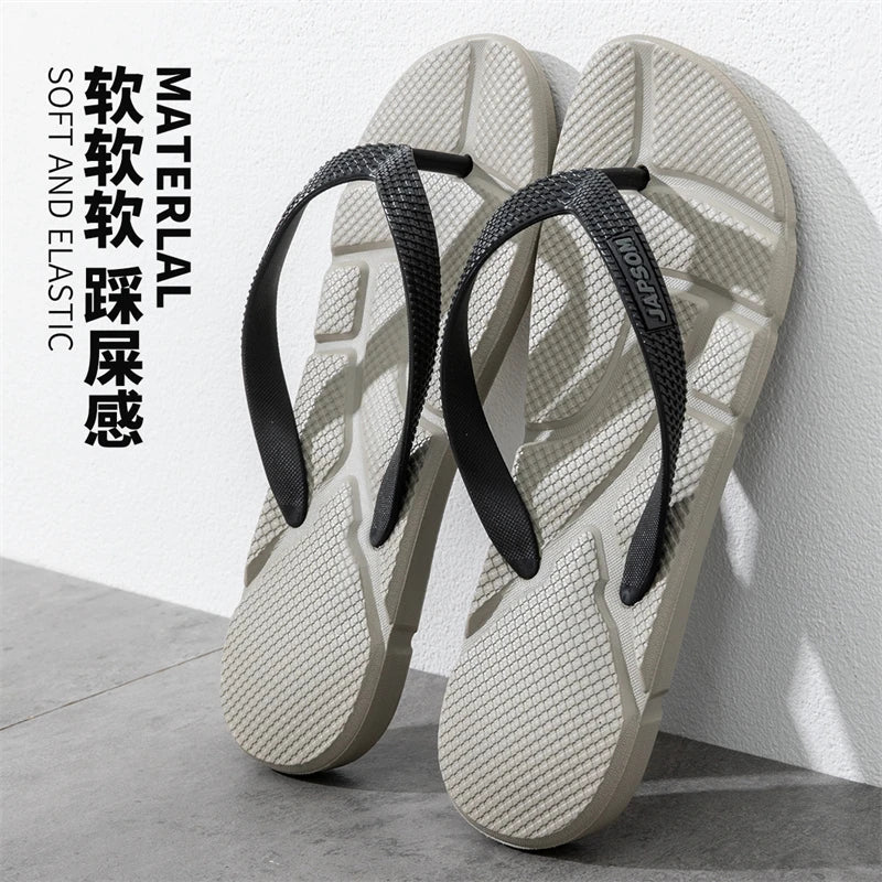 Summer Men's Flip Flops Plus Size 49 50 Soft Comfort Breathable Slippers Non-Slip House Outdoor Beach Slides Massage Flip Flops