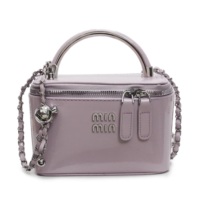 Women Square Handbags 2025 Spring Fashion Chains Crossbody Bags Soft PU Shoulder Bag Ladies Elegant Chic Mini Mobile Phone Bags