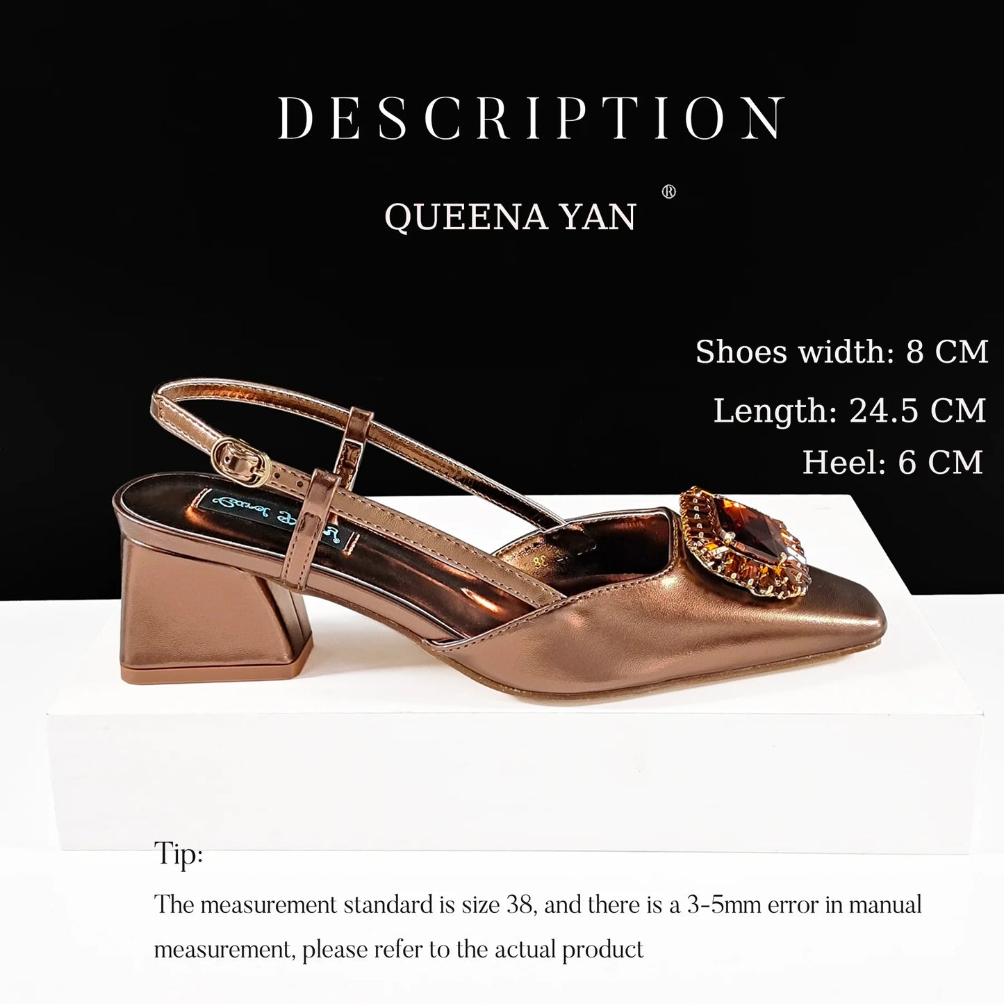 Queena Yan 2025 Nigerian Banquet Shoes and Bag Set Fashion Ladies Matching Shoes and Bag High Heels Wedding Party Coffee Color