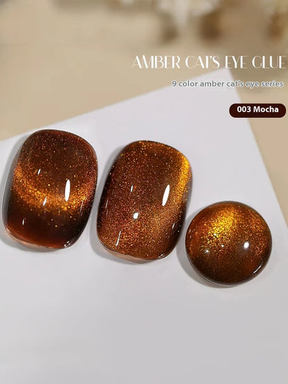 MIANEL 12ML Hit Product Gold Amber Cat Eye Gel Nail Polish 2026 New Blue Glass Beads Cat Eye Gel Nail Green Nails 1-21pcs