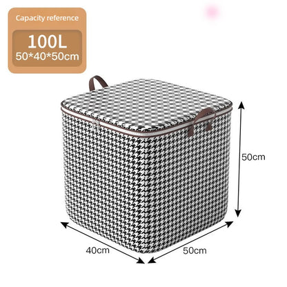 Quilt Storage Box Dustproof Organizers Non-Woven Wardrobe Space Saving Bag House-Moving Bedding Box Storage Organization