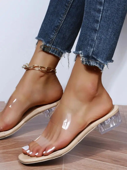 Summer Fashion Luxury Ladies Beach Sandals Clear S Women Casual Slip-On Shoes Comfortable Flat Heel Elegant Style for Women