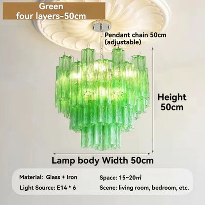 Designer Murano Ceiling Chandeliers Pink Colorful Glass LED Hanging Pendant Lights for Living Dining Room Bar Villa Art Lighting