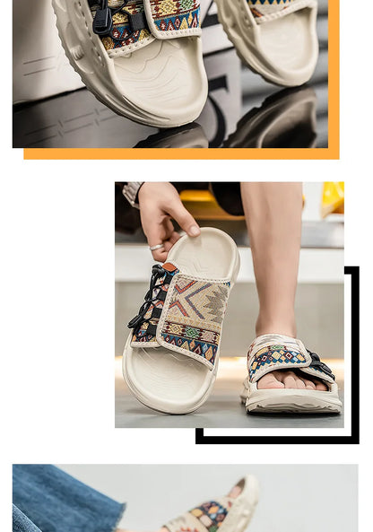 Summer Slippers Mens Shoes Casual Beach Sandals Outdoor Slides Walking Comfort Luxury Designer Lightweight Fashion Home Slippers