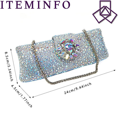 Purple 2024 Italian Design Girly Style Opend Toe Shoes And Bag Full Diamond Decoration with Appliques for Wedding Party