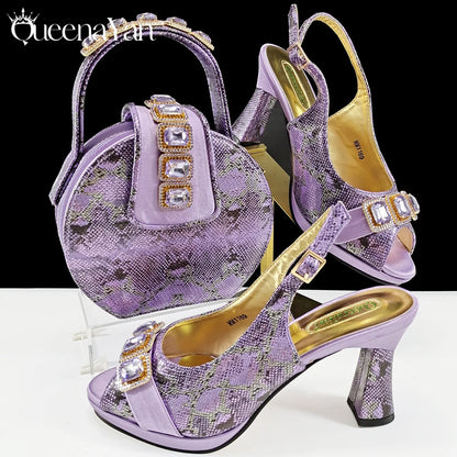 INS-Inspired Italian Design Elegant Women High Heel and Bag Nigeria Wedding Party Shoes and Bag–Fashionistas Exclusive Products