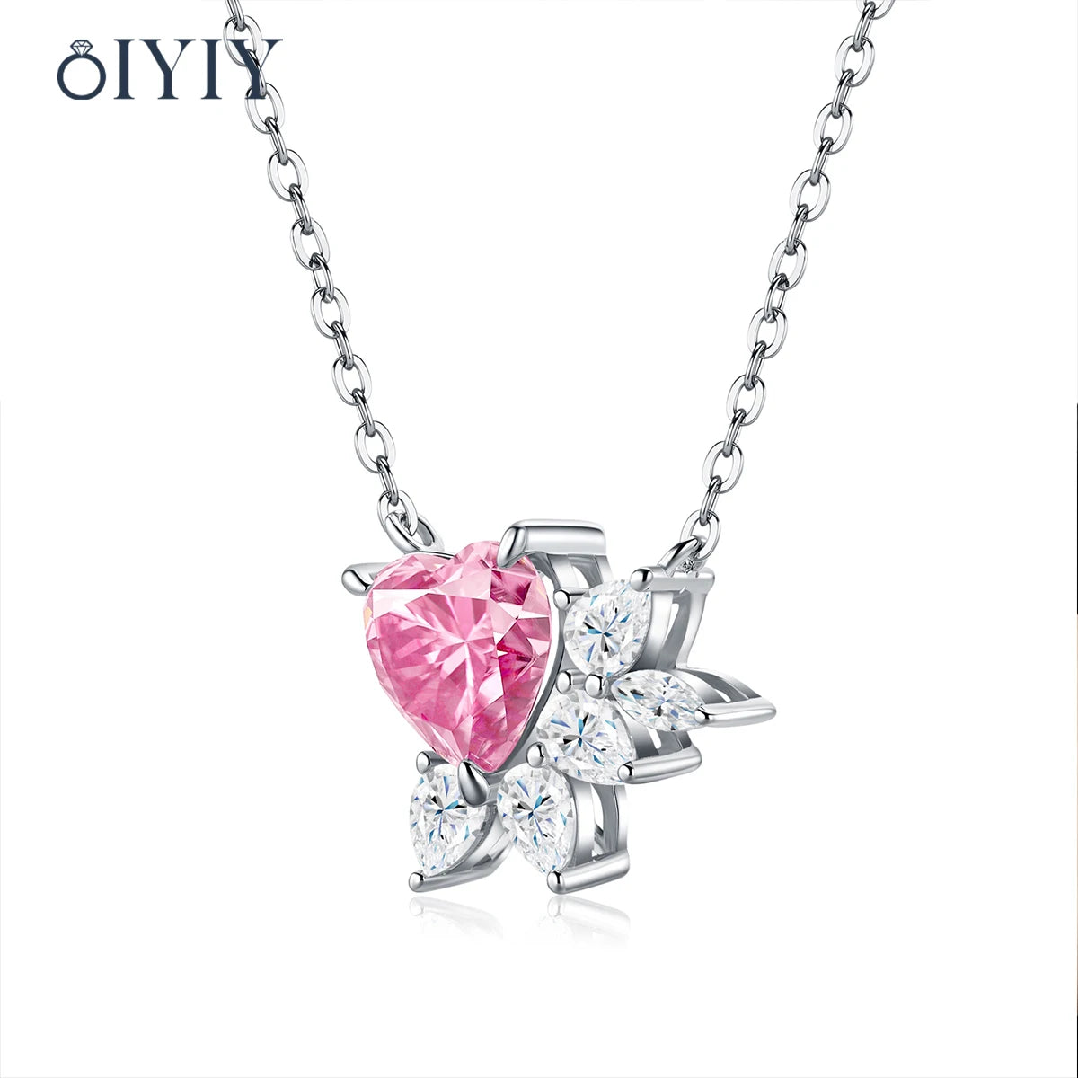 OIYIY Moissanite Necklace for Women 925 Sterling Silver D VVS1 GRA Certified Lab Grown Diamond Pendant Luxury Fine Jewelry Gift