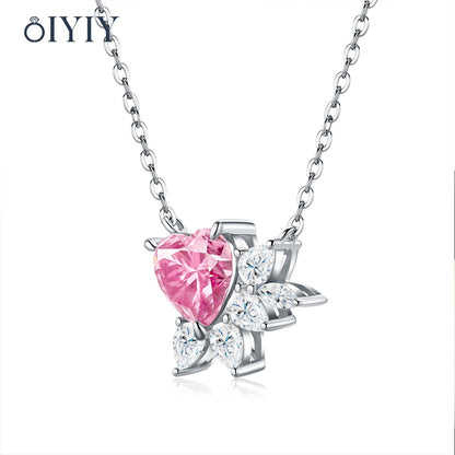 OIYIY Moissanite Necklace for Women 925 Sterling Silver D VVS1 GRA Certified Lab Grown Diamond Pendant Luxury Fine Jewelry Gift