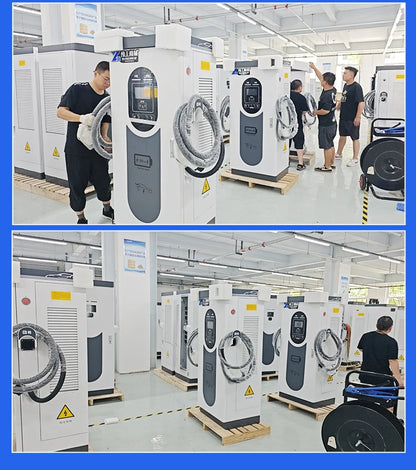90kW DC EV Charger Station CCS2 Dual Gun Fast Charging Floor Mounted Smart APP WiFi 4G RFID IP54 OCPP 1.6J Fully Approved