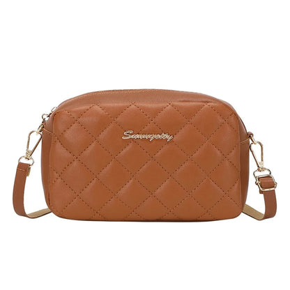 2025 New Small Messenger Bag For Women Trend Lingge Embroidery Camera Female Shoulder Bag Fashion Chain Ladies Crossbody Bags