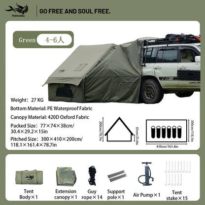 PAKICETUS Inflatable camping tent 4-8 people with windows portable water-resistant camping tent  Four season tents