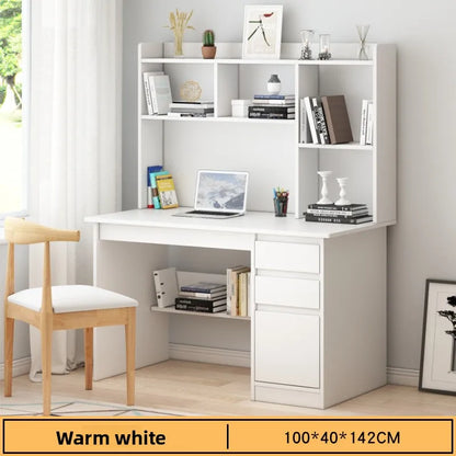 Aesthetic Desk Home Modern Simple Bookshelf Integrated Student Bedroom Learning To Write With Drawing Desk Office Computer Desk