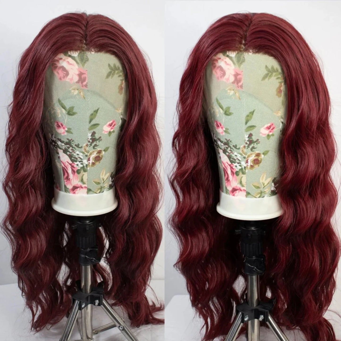 Honey Blonde Long Wavy Synthetic Lace Front Wig for Women Free Part Loose Curly Hair Heat Resistant Fiber Wigs for Daily Party