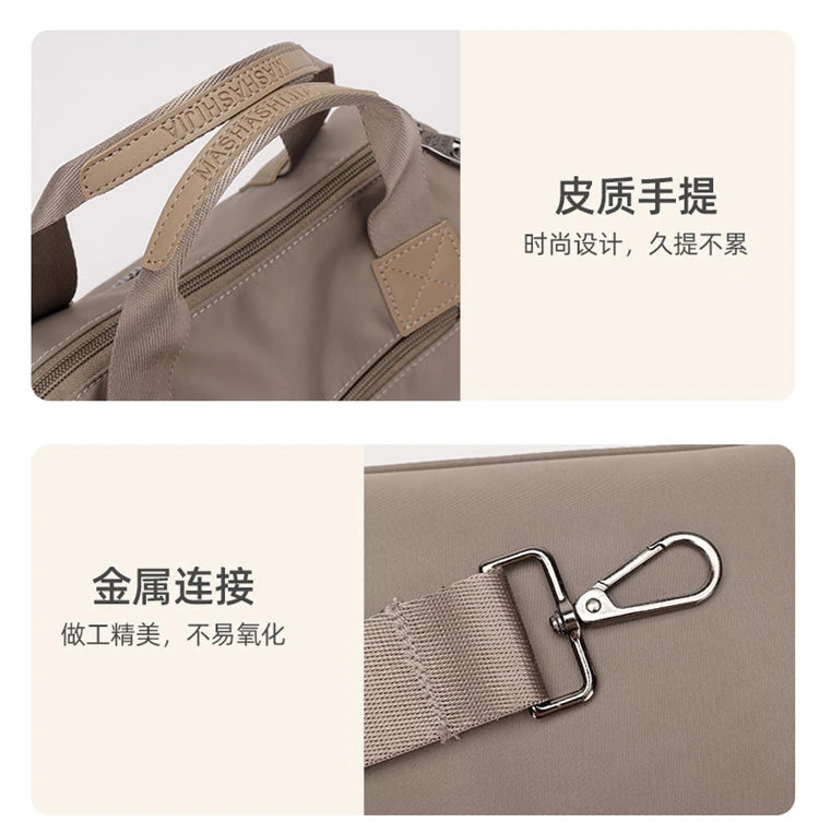 Ladies Lightweight Shoulder Bag Waterproof Nylon Handbag for Commuter Work Casual Crossbody Bags for Women Messenger Bag