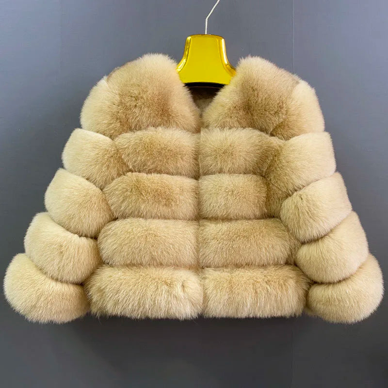 Women's Fur Coat Fox Fur Jackets for Women Clothing Natural Real Fox Fur Jacket Coats for Women Fur Jacket in Promotion