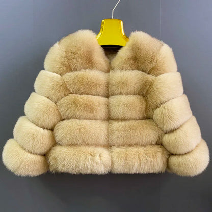 Women's Fur Coat Fox Fur Jackets for Women Clothing Natural Real Fox Fur Jacket Coats for Women Fur Jacket in Promotion