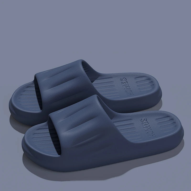 Men Summer Concise EVA Slippers women Soft Home Slides Couples Bathroom Non-slip Sandals Couple Comfortable Outdoor Beach Shoes