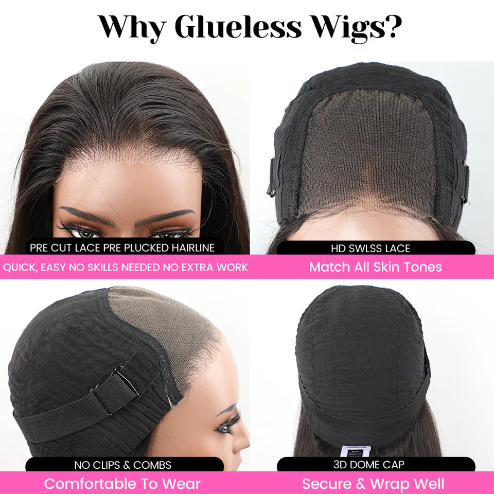 Wear And Go Glueless Human Hair Wig ISEE Hair Body Wave Lace Front Wig #4 Chocolate Brown Colored Wigs Lace Closure Wigs