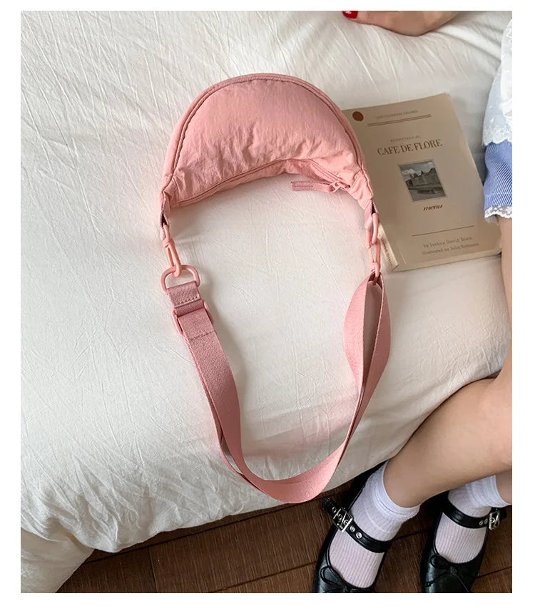 New Mini Women's Nylon Shoulder Bag Casual Sports Female Hobos Crossbody Bags Fashion Female Fanny Pack Purse Handbags