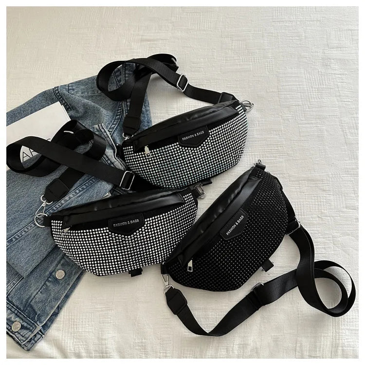 Fashion Luxury Women's Chest Bag For Travel, Wide Strap Crossbody Shoulder Bags Designer Fanny Pack Ladies Waist Bag