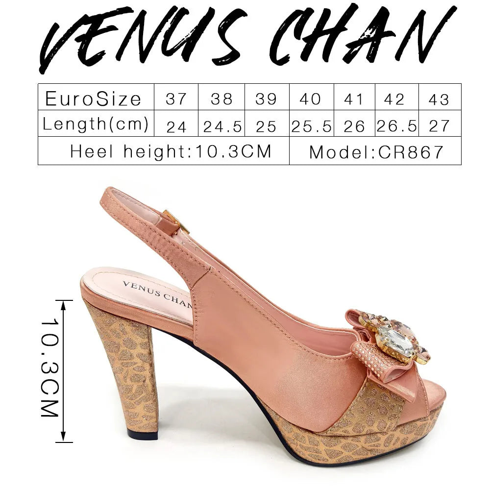 African Fashion Evening Shoes and Bag Italian Design Women's Shoes New Style High Heels Comfortable Women's Shoes and Bags