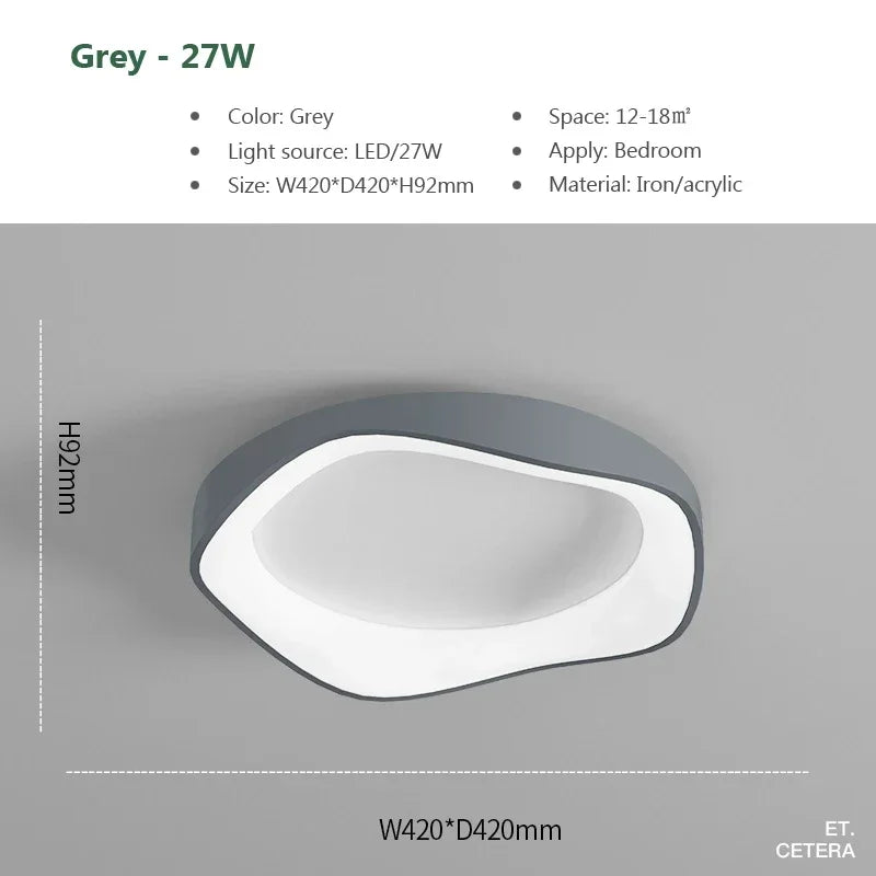 Modern LED Ceiling Lights Minimalist Black White Acrylic Lamp for Bedroom Study Living Room Hallway Entryway Lighting Fixtures