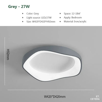 Modern LED Ceiling Lights Minimalist Black White Acrylic Lamp for Bedroom Study Living Room Hallway Entryway Lighting Fixtures