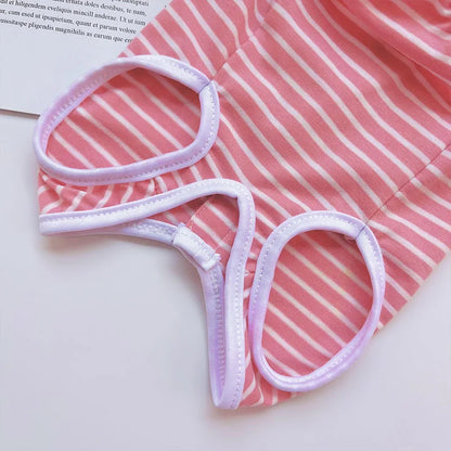 Girls Pet Dog Pajamas Puppy Cat Clothes Wrapped Belly Dog Jumpsuit Pyjamas For Small Dogs Chiwawa Pet Tracksuit Pijamas PJS XXS